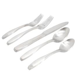 Gibson - Home Karlton 20 Piece Stainless Steel Flatware Set in Matte - Silver