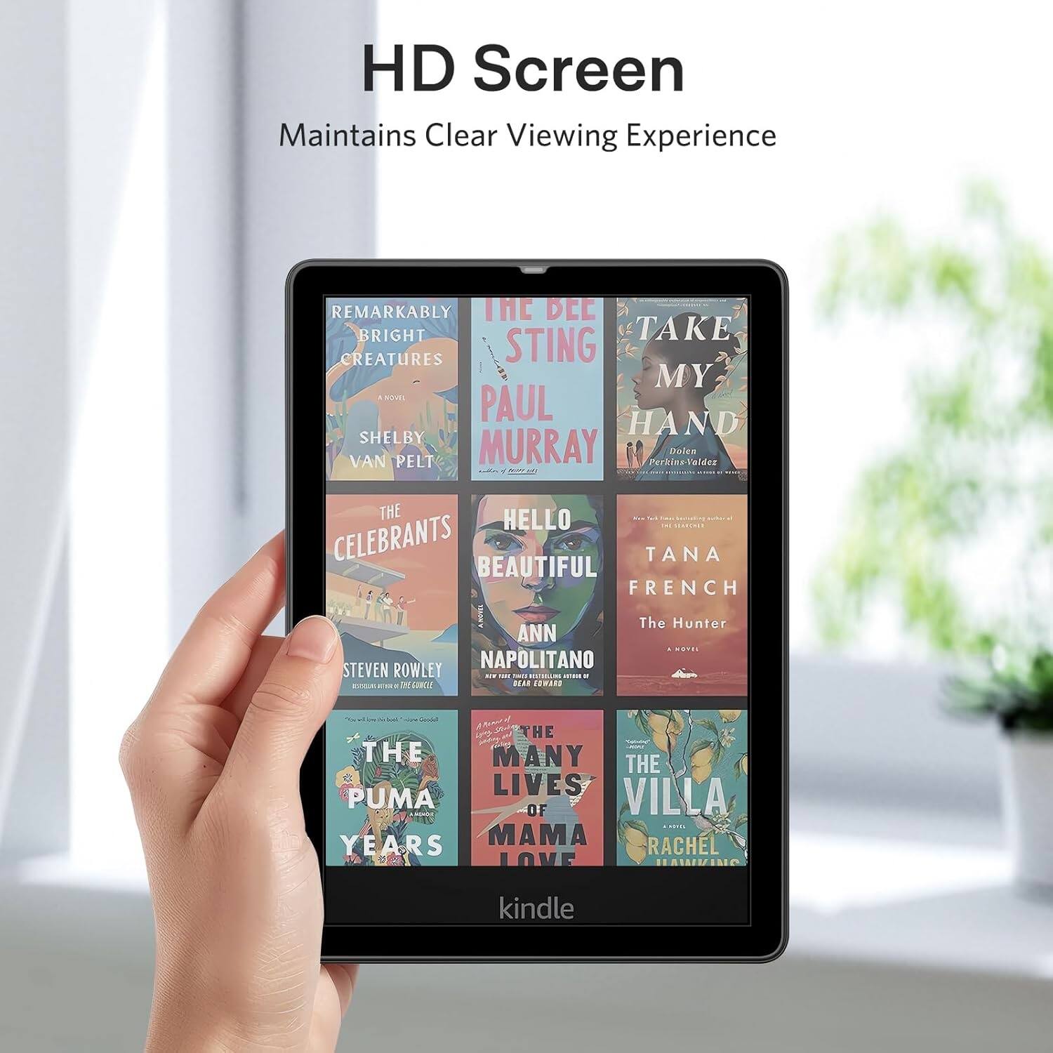 The text on the image reads: "HD Screen Maintains Clear Viewing Experience."