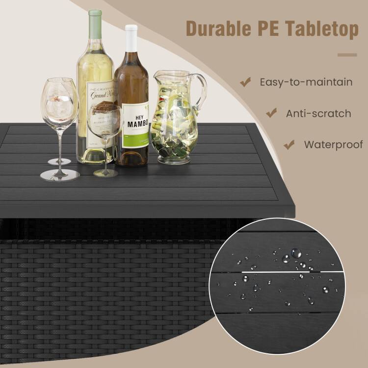 Durable PE Tabletop

- Easy-to-maintain
- Anti-scratch
- Waterproof