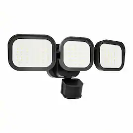 Dawnrise - 40 Watt equivalent 6500 Lumen 270 Degree Motion Sensing Dusk to Dawn Integrated LED Flood Light - Black