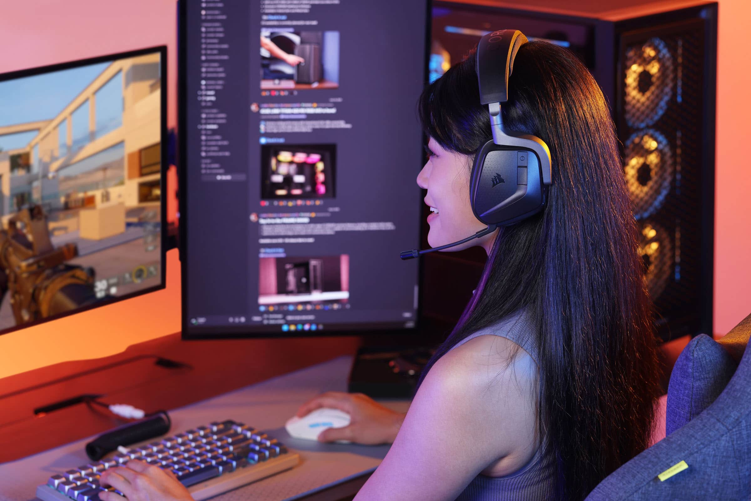 Alt View 9. CORSAIR - VOID v2 MAX WIRELESS Gaming Headset - Black.