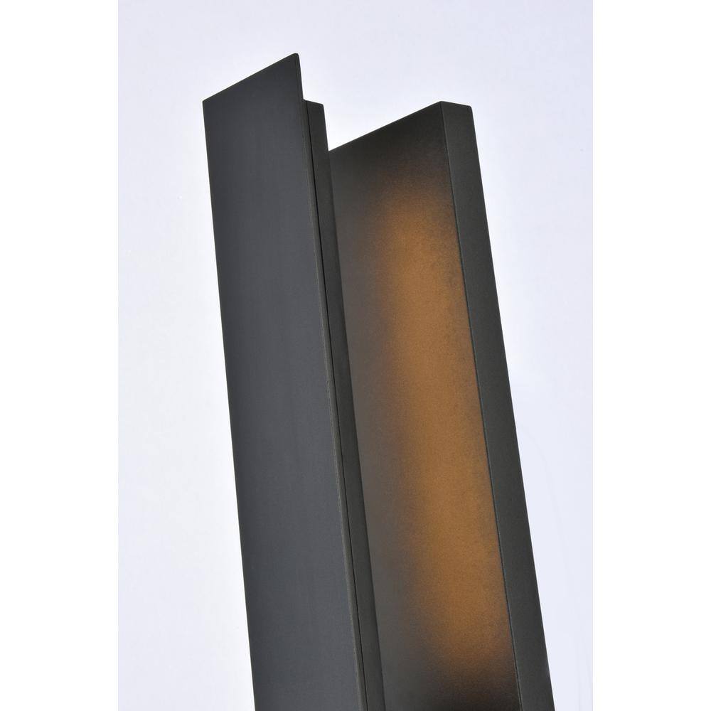 Alt View 3. Living District - Raine Integrated LED wall sconce in black - Black.