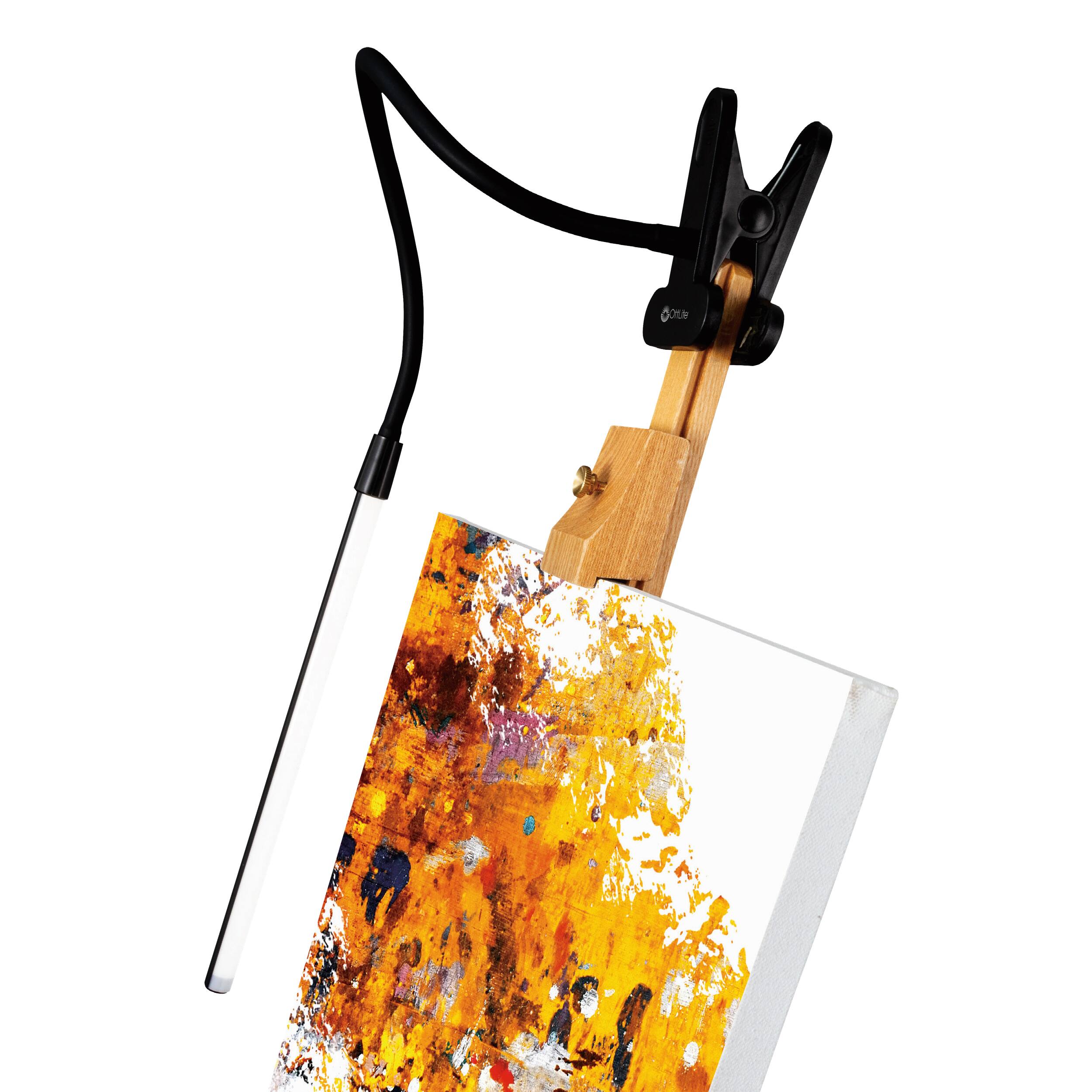 Angle. OttLite - Clip-On LED Easel Lamp - Black.