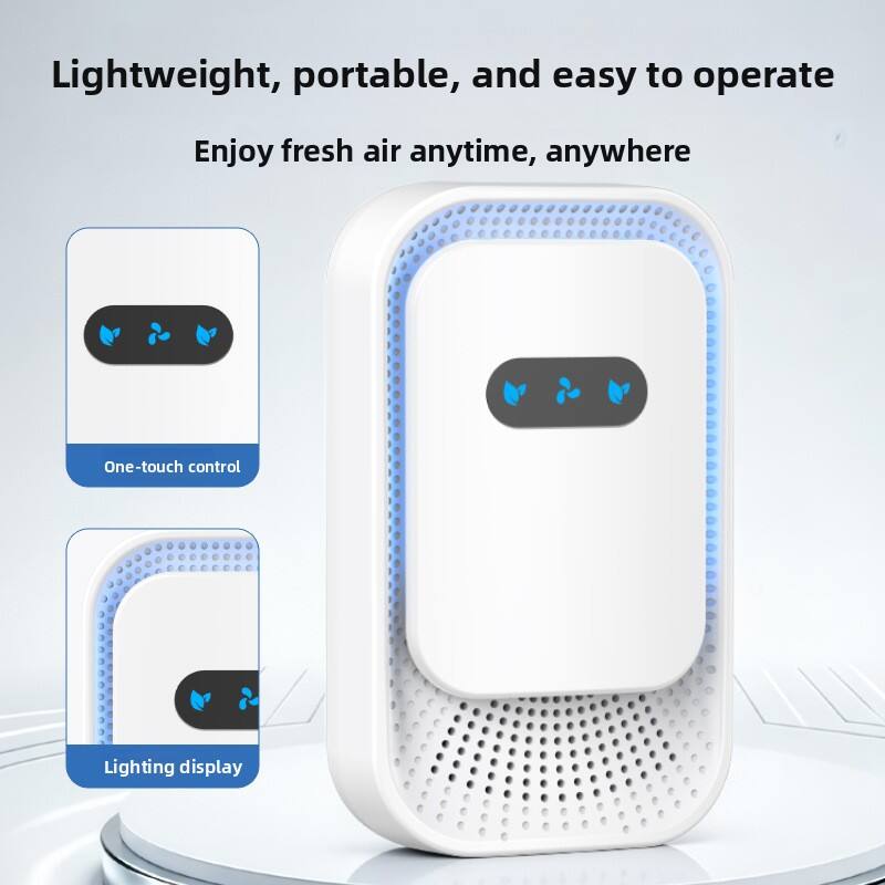 Lightweight, portable, and easy to operate  
Enjoy fresh air anytime, anywhere  
One-touch control  
Lighting display