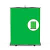 Front. RAUBAY - 5′x 6.9′ Collapsible Green Screen Backdrop Portable Retractable Chroma Key Panel Photo Background with Stand - Green.