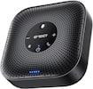 Front. EMEET - EMEET Conference Speakerphone M0 Plus, 4 AI Mics 360° Voice Pickup, Noise Reduction, USB C Speaker, Bluetooth Conference - Black.
