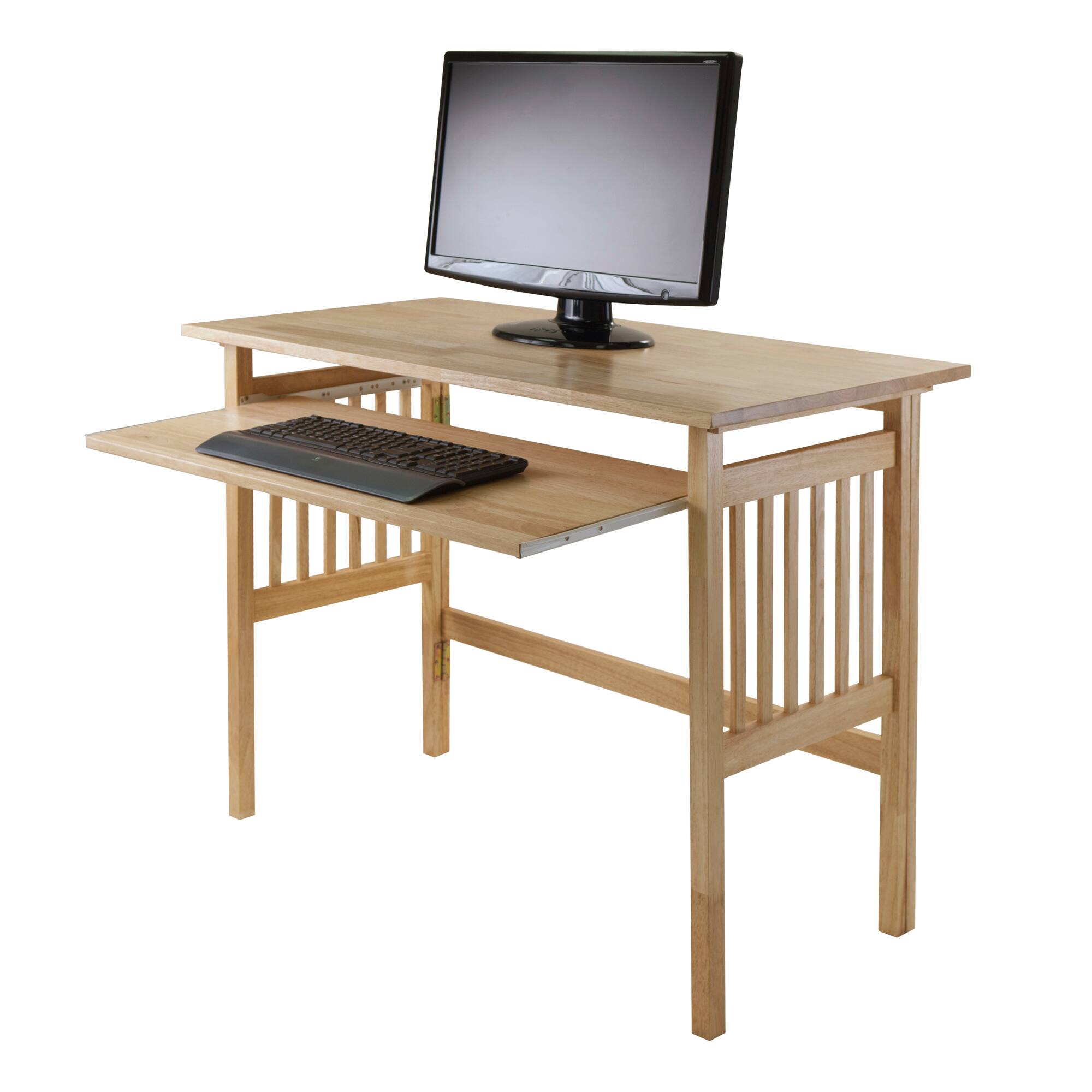 Alt View 8. Winsome Wood - Mission Foldable Computer Desk - Natural.
