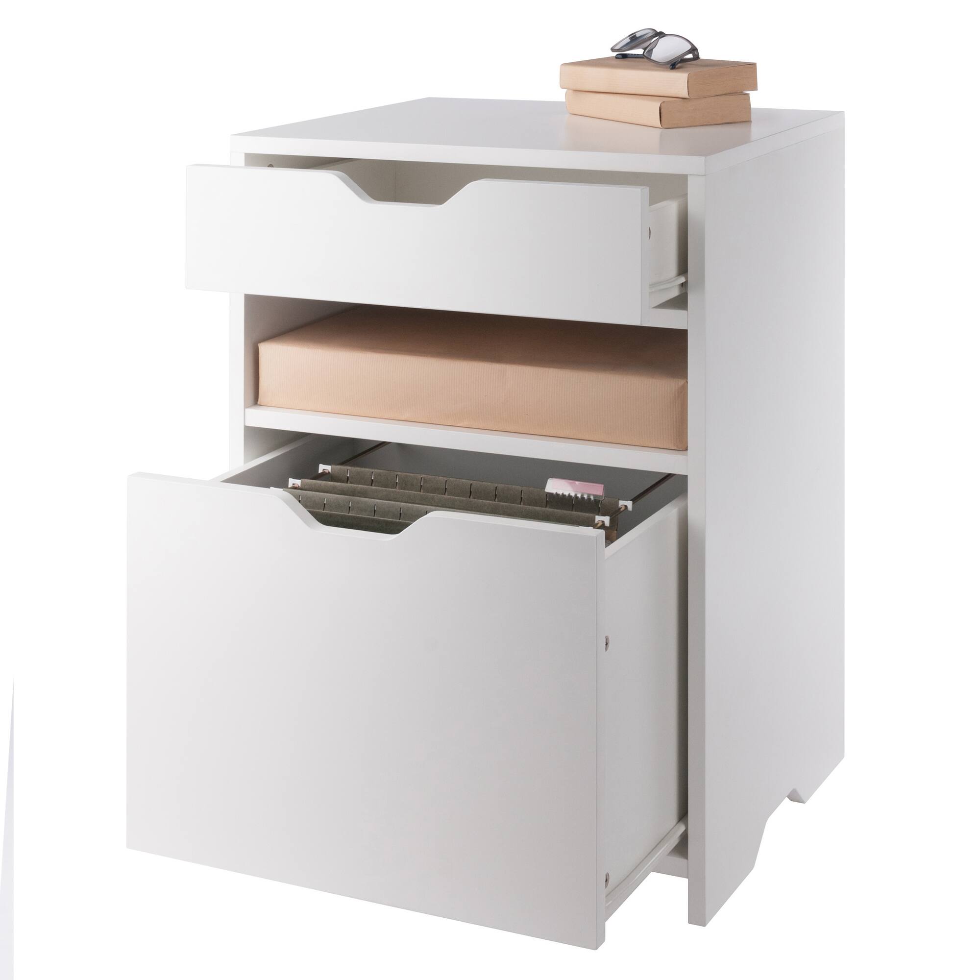 Alt View 7. Winsome Wood - Nova Filing Storage Cabinet - White.