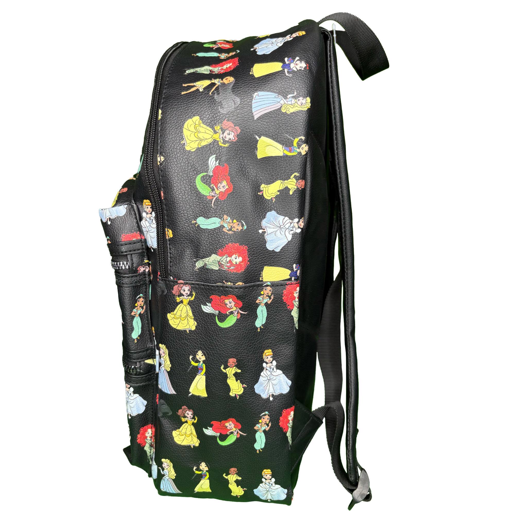 Alt View 4. UPD - Disney Princess 16" PU Leather Deluxe Backpack Magical Style & Everyday Function - Multicolored.