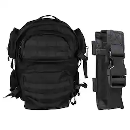 NcSTAR - Vism Tactical Back Pack, with Single Pistol Magazine Pouch for Standard Capacity Double Stack Mags - Black