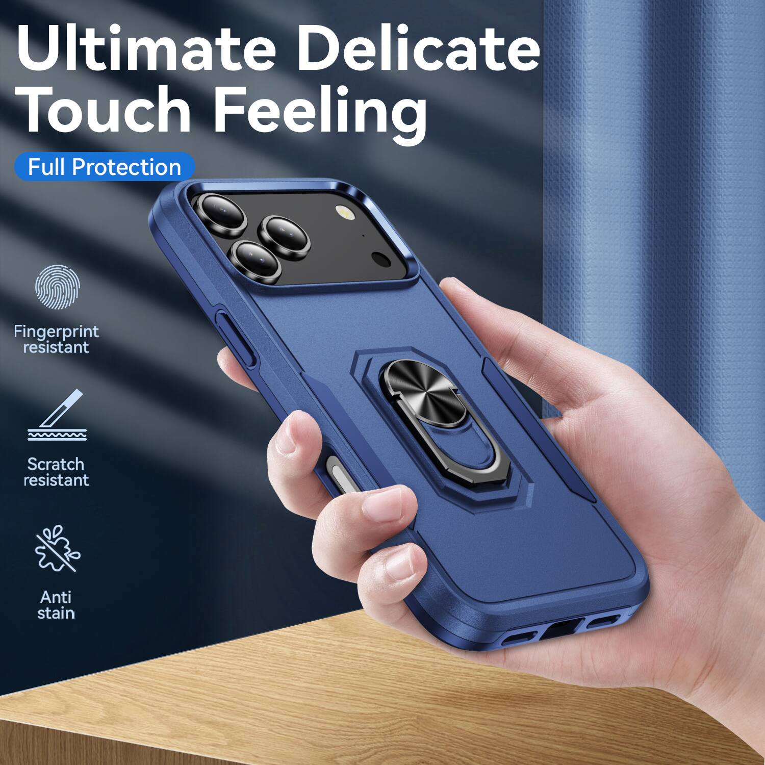 Ultimate Delicate Touch Feeling  
Full Protection  
Fingerprint resistant  
Scratch resistant  
Anti stain