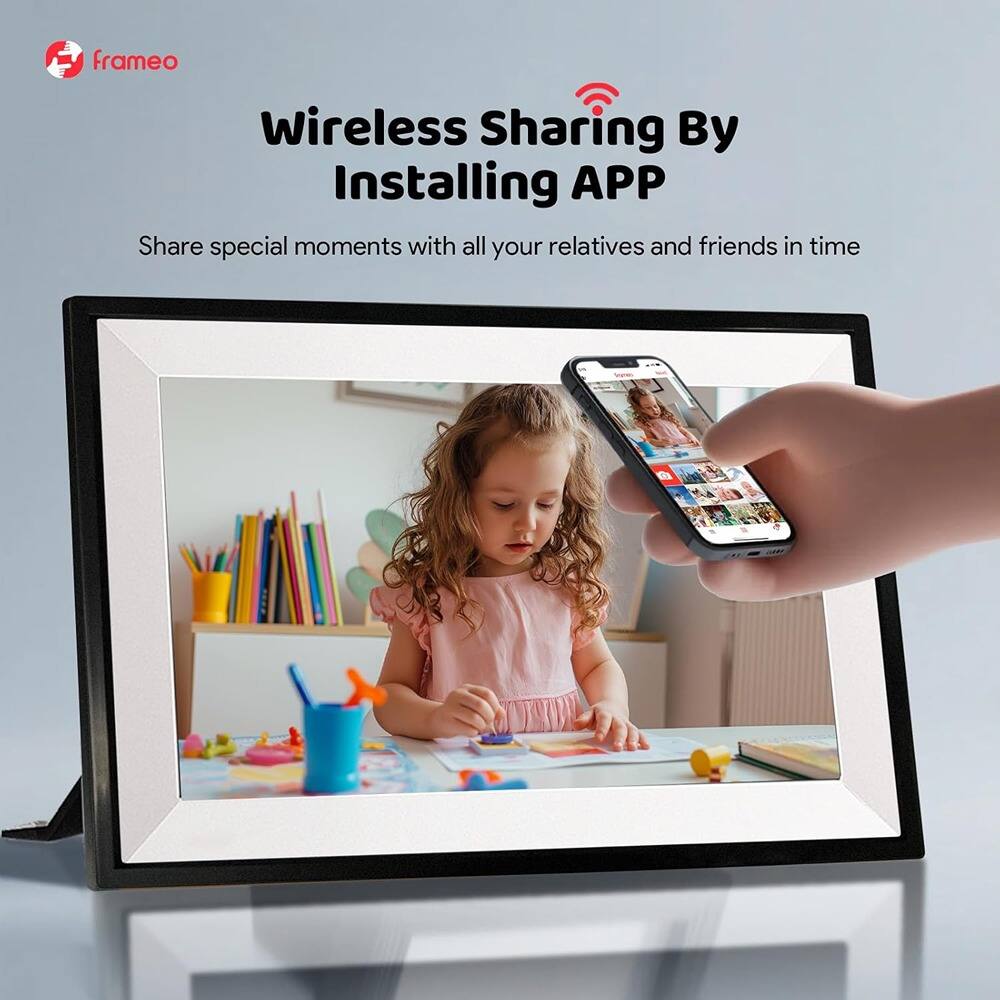 Frameo

Wireless Sharing By Installing APP

Share special moments with all your relatives and friends in time
