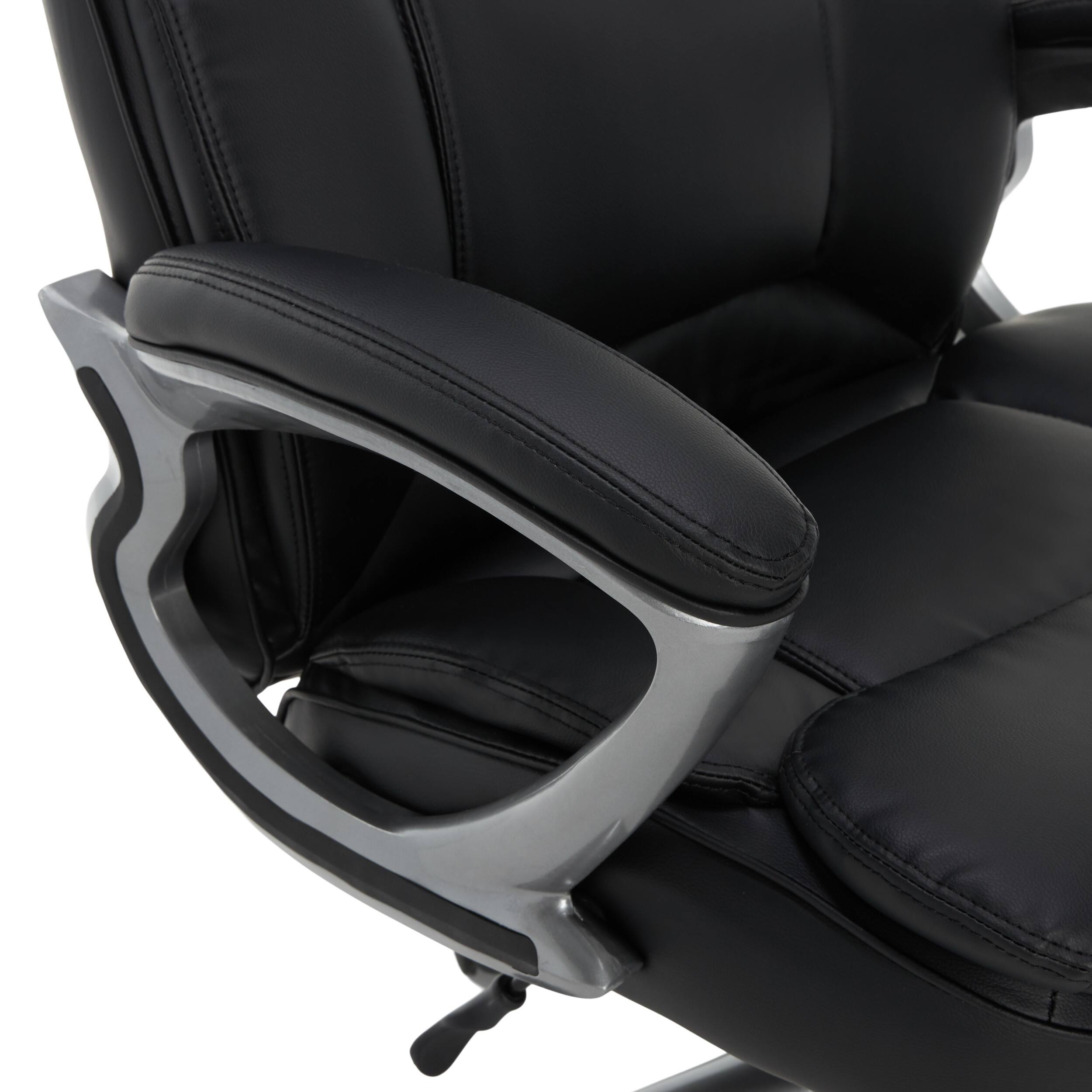 Alt View 13. Serta - Fairbanks Bonded Leather Big and Tall Executive Office Chair - Black.