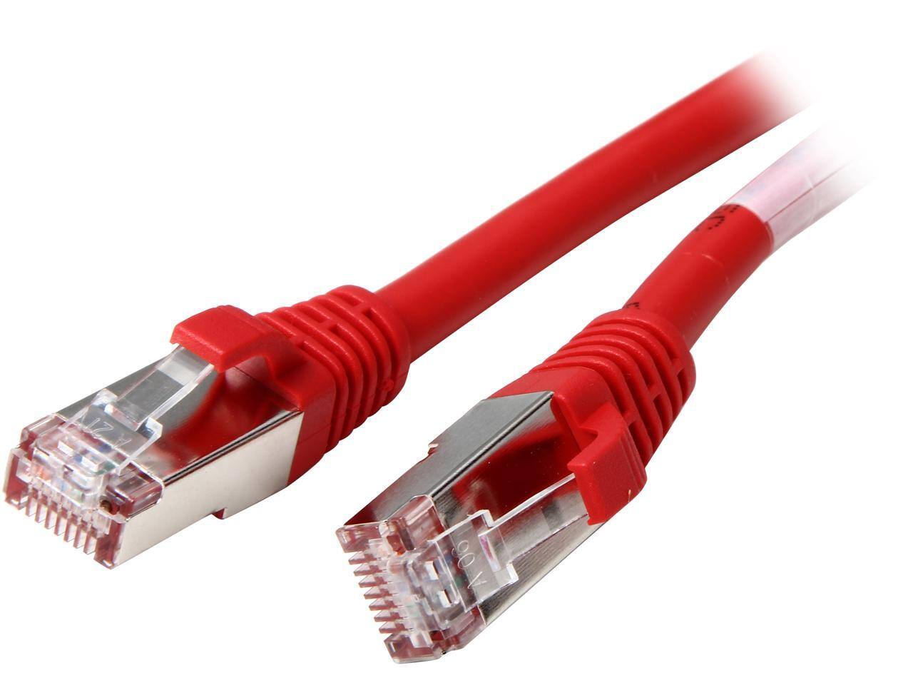 Front. Cables to Go - C2G 00846 Cat6 Cable - Snagless Shielded Ethernet Network Patch Cable, Red (5 Feet, 1.52 Meters).