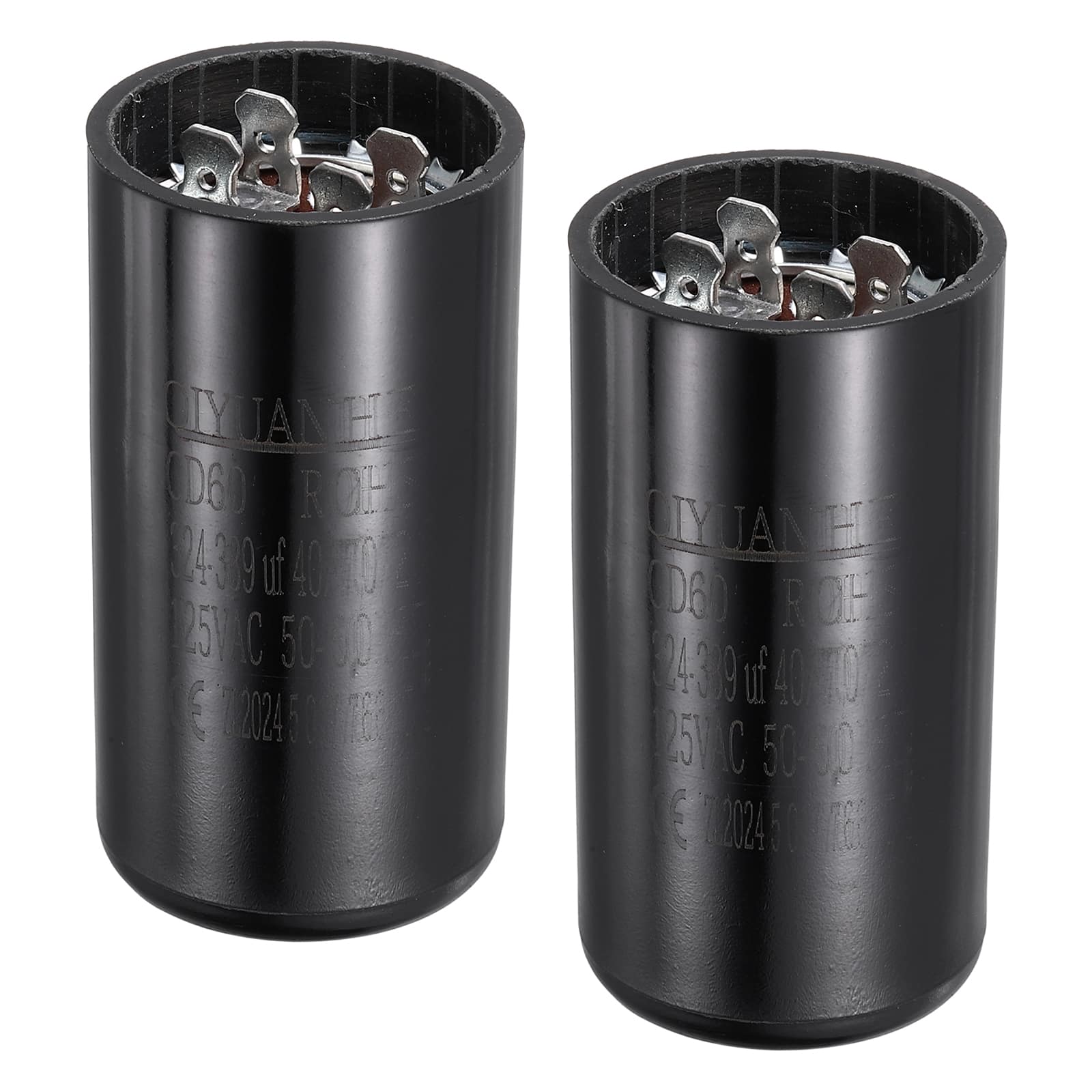 Unique Bargains - 2pcs CD60 Motor Run Capacitor, 324-389uF MFD AC125V, 50-60Hz, for Motor 36x70mm - Black price history on PriceWatchPro