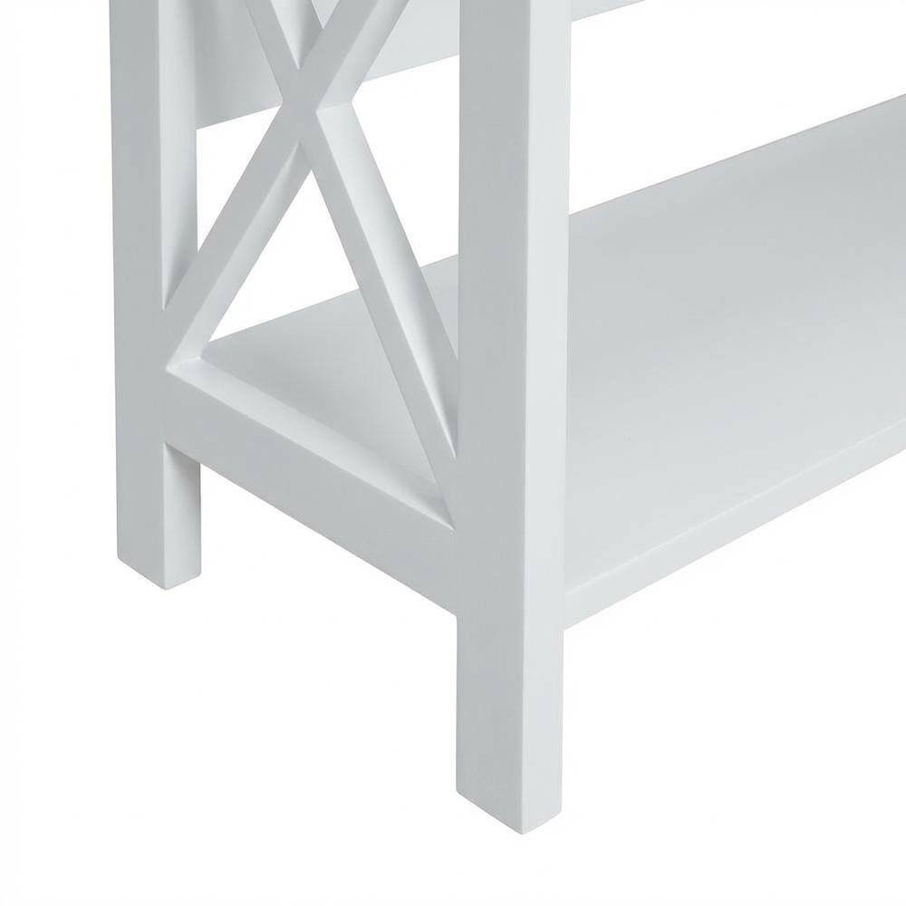 Left. FurniFact - Wooden 5-Tier Bookcase with Drawer for Storage and Organization - White.