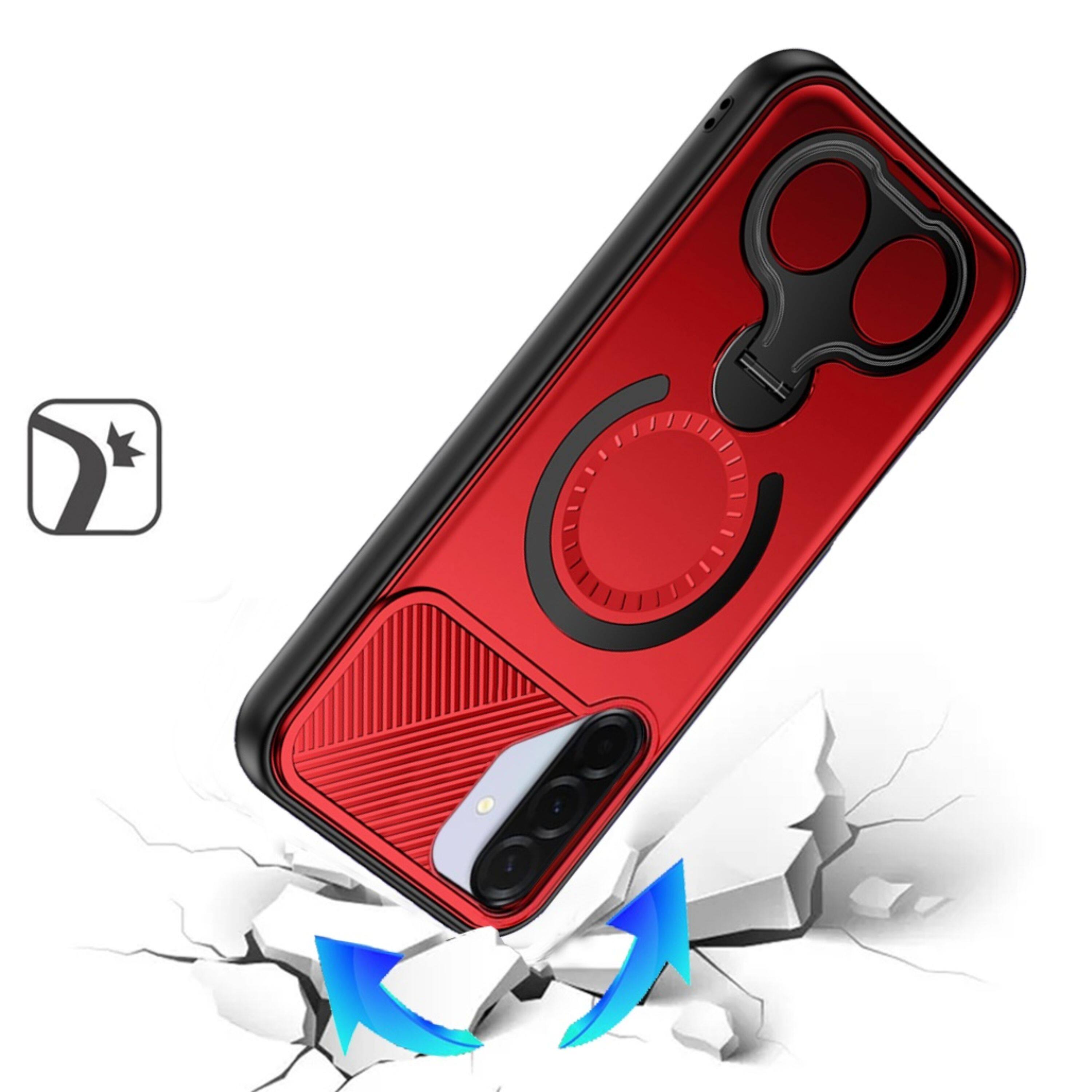Kitcheniva Dual 360 Ring Stand Magnetic Circle Phone Case With Tempered ...