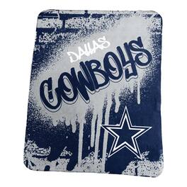 Logo Brands - Dallas Cowboys 50" x 60" Classic Graffiti Fleece Throw Blanket - Navy