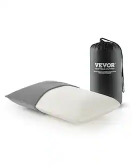 VEVOR - Camping Pillow, Memory Foam Travel Pillow with Double-Sided Cover, Portable Backpacking Pillows - Gray