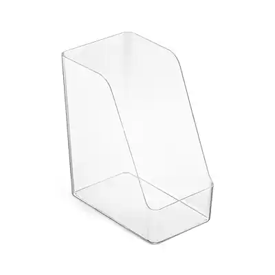 Front. TRU RED - Plastic Magazine File, Clear - Clear.