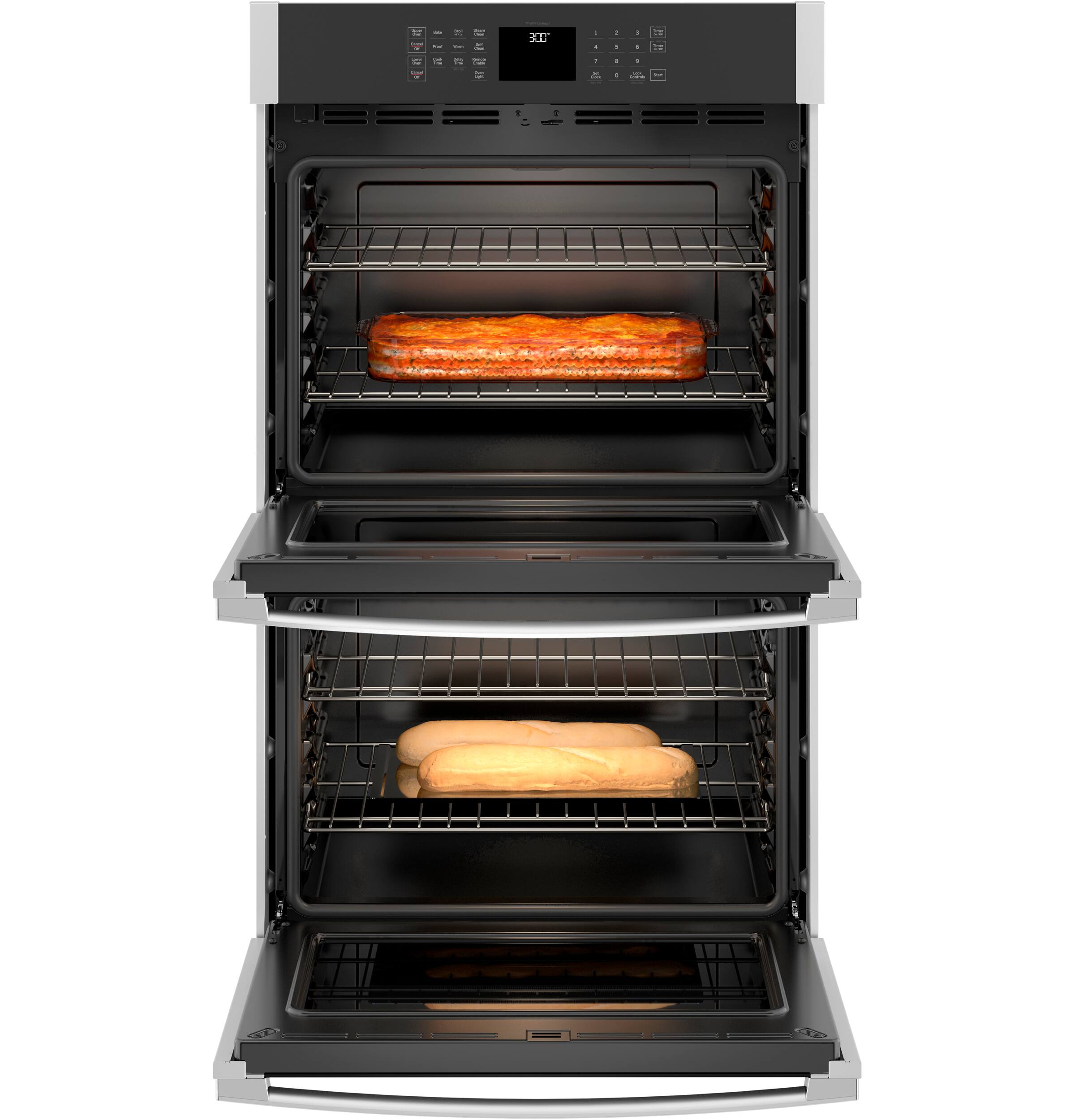 Alt View 12. GE - 30" Built-In Double Electric Wall Oven - Stainless Steel.