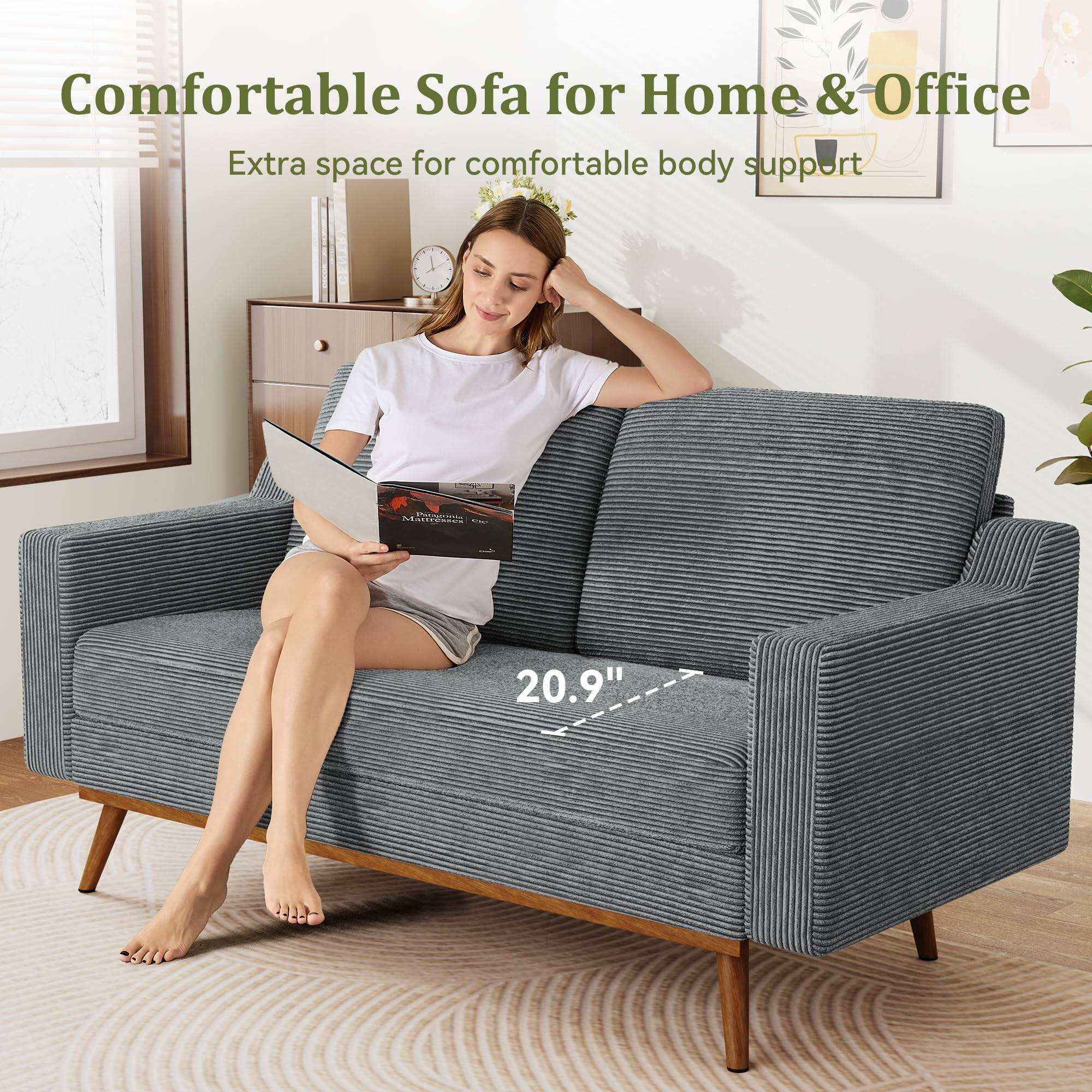Comfortable Sofa for Home & Office  
Extra space for comfortable body support  
20.9"