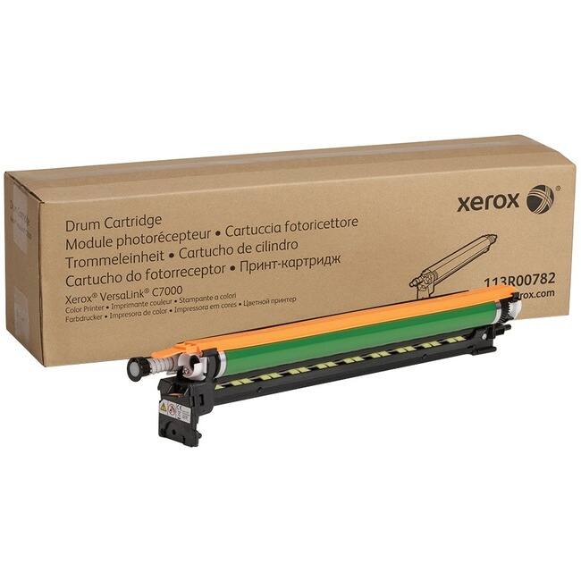 Drum Cartridge  
Module photorécepteur • Cartuccia fotoricettore  
Trommelleinheit • Cartucho de cilindro  
Cartucho de fotoreceptor • ПРИНТ-картридж  

Xerox® VersaLink® C7000  
Color Printer • Imprimante couleur • Stampante a colori • Impresora de color • Impresora en cores • Цветной принтер  

113R00782  
xerox.com