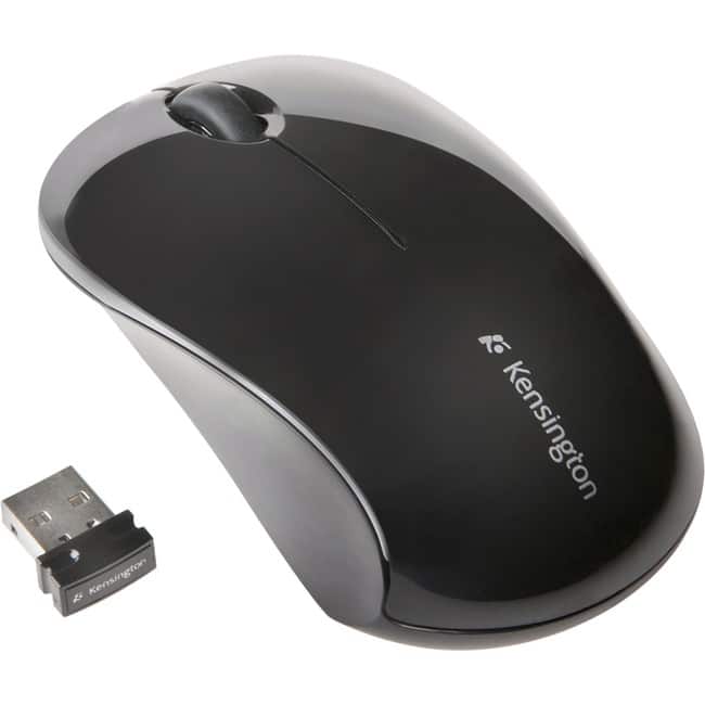 Kensington - Mouse for Life - Wireless Three-Button Mouse - Optical - Wireless - USB - 1000 dpi - Scroll Wheel - 3 - Wireless - Black