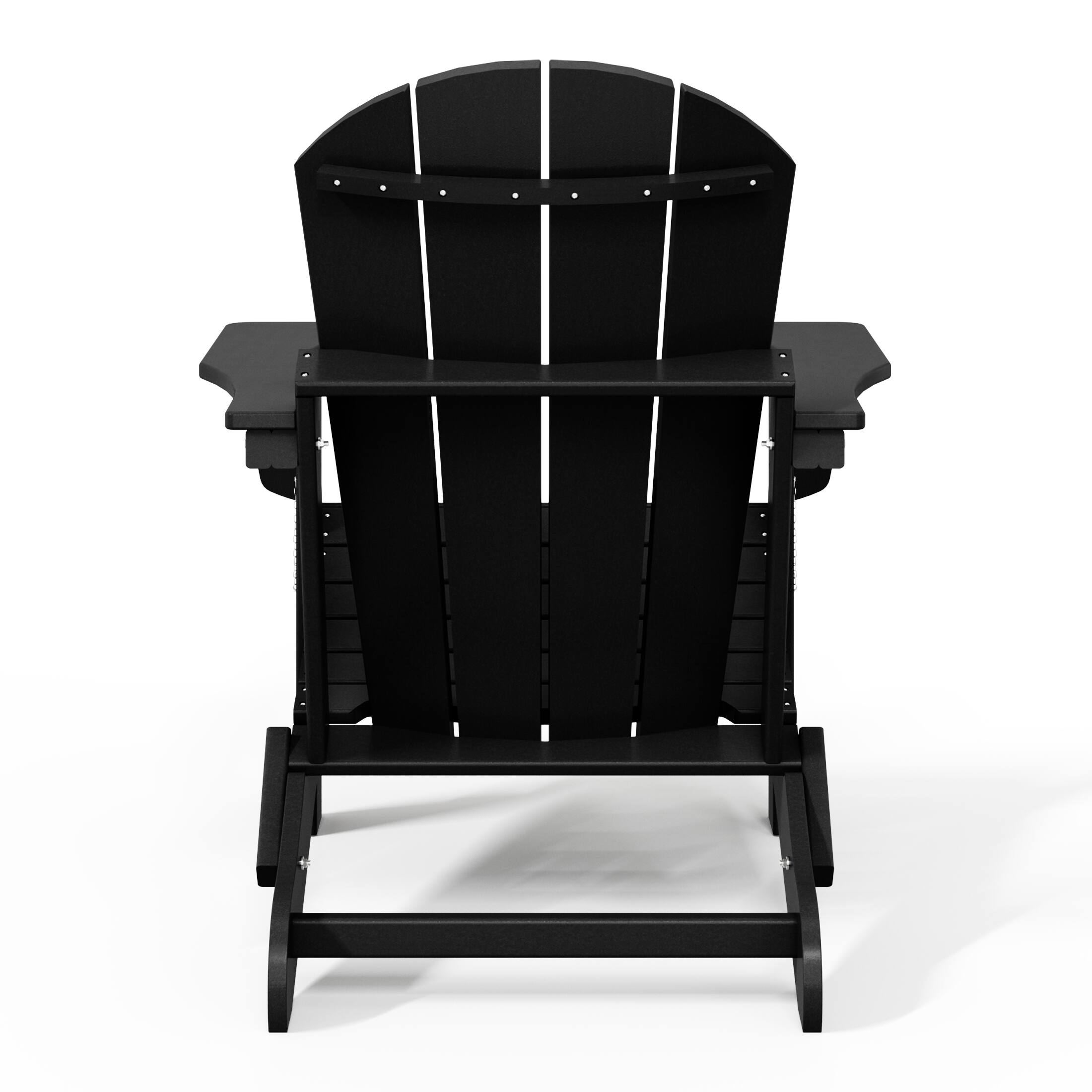 Alt View 2. WestinTrends - WestinTrends Malibu Outdoor HDPE Folding Poly Adirondack Chairs (Set of 2) - Black.
