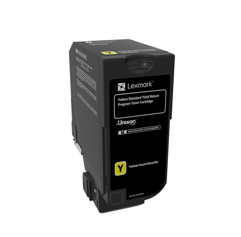 Lexmark Yield Return Yellow Standard Toner Cartridge Program Unison TONER  
www.lexmark.com/supplies  
Y Yellow/Jaune/Amarillo