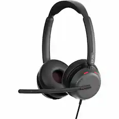 Front. EPOS - EPOS IMPACT 860 ANC Headset - Microsoft Teams Certification - Stereo - USB Type C - Wired - On-ear, Over-the-head - Red.