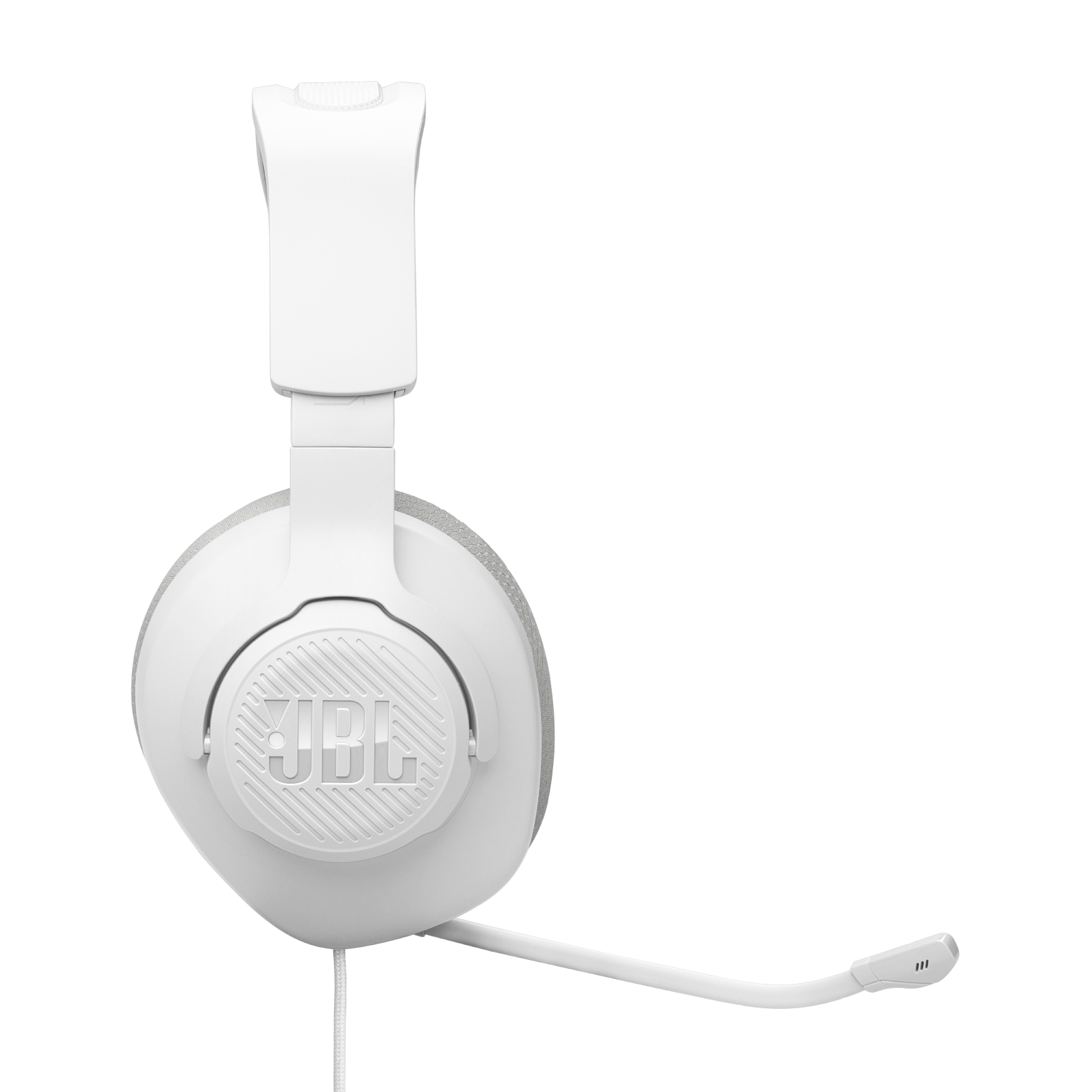 Alt View 1. JBL - JBL Quantum 100M2 Over Ear Gaming Headphones (White) - White.