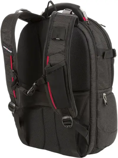 SwissGear - Commander USB ScanSmart Laptop Backpack - Dotted Black