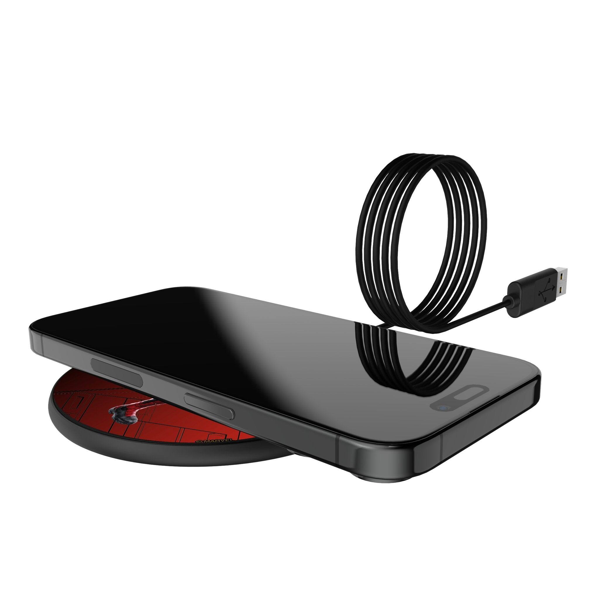 Alt View 1. Keyscaper - Marvel MechLine 15-Watt Wireless Charger - Deadpool.