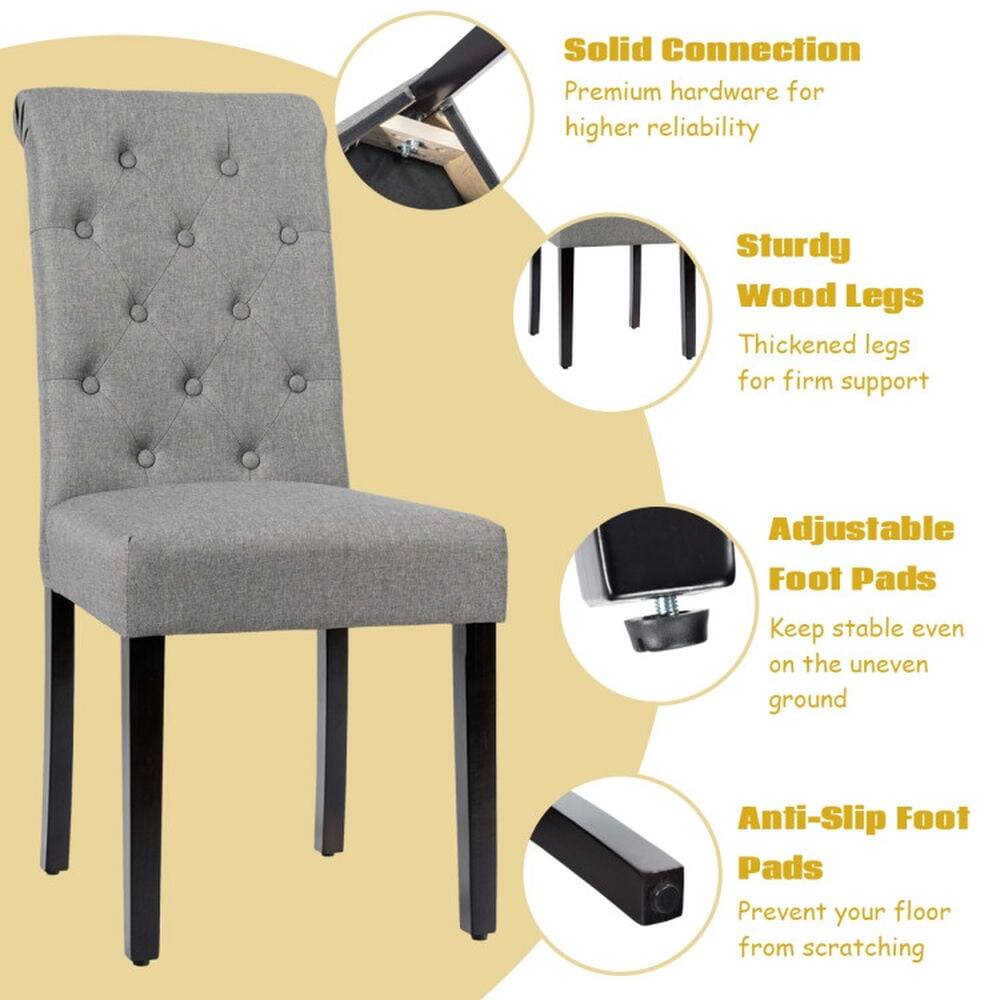 Solid Connection  
Premium hardware for higher reliability  

Sturdy Wood Legs  
Thickened legs for firm support  

Adjustable Foot Pads  
Keep stable even on the uneven ground  

Anti-Slip Foot Pads  
Prevent your floor from scratching