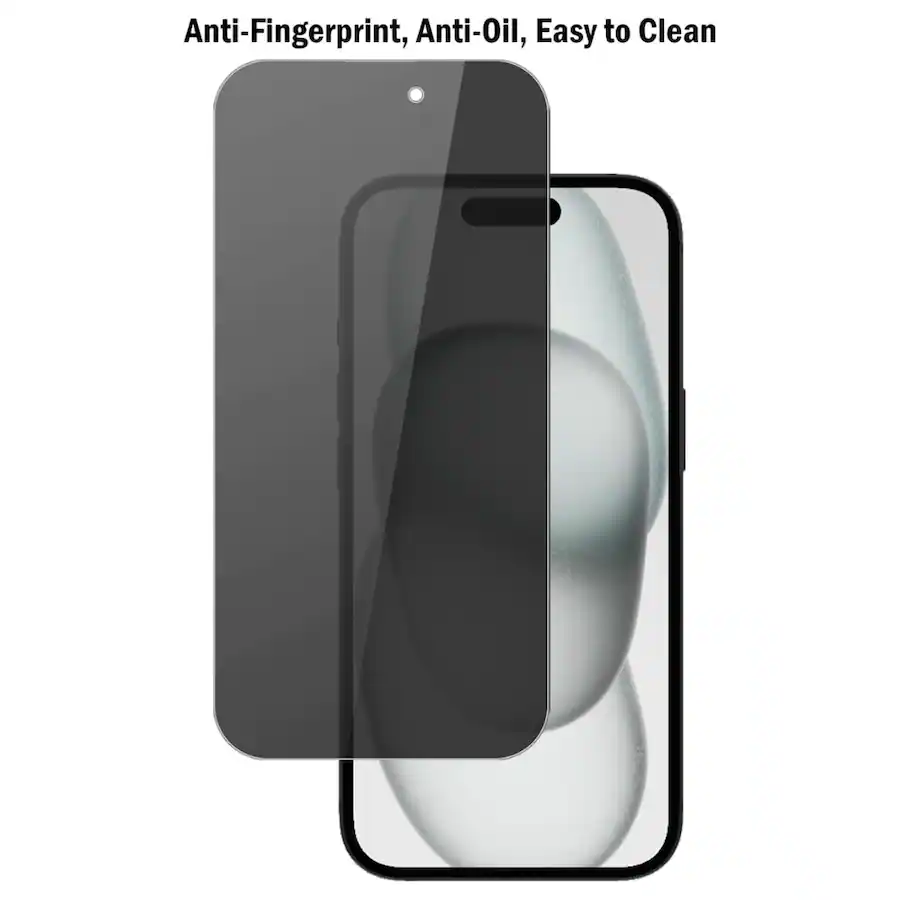 3pack Qixxronics Privacy Screen Protector for iPhone 17 Pro Black ...