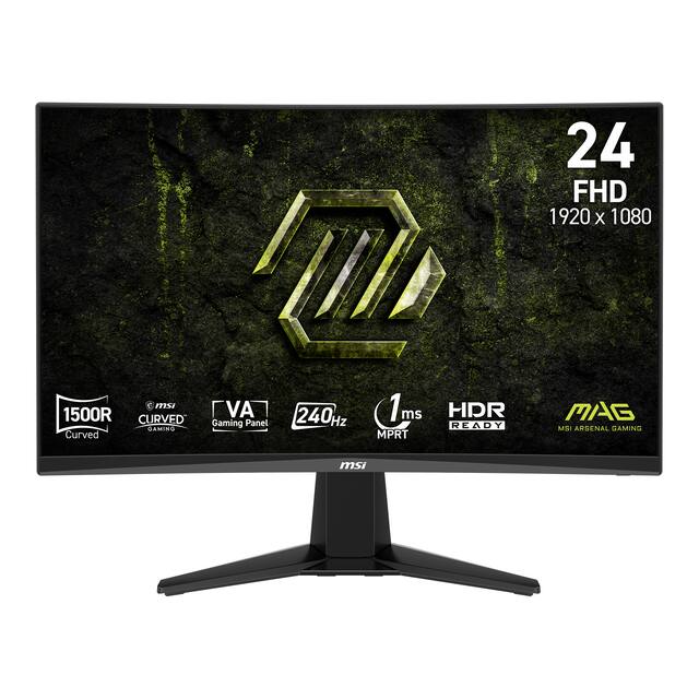 MSI - MAG 245C X24 24" FHD Curved VA LED 240Hz 1ms Gaming Monitor with FreeSync Premium and HDR Ready (HDMI, DisplayPort) - Black