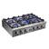 Alt View 14. Forno Appliances - 36 in. Wide 6 Burner FORNO ALTA QUALITA PRO-STYLE GAS RANGETOP - Silver.