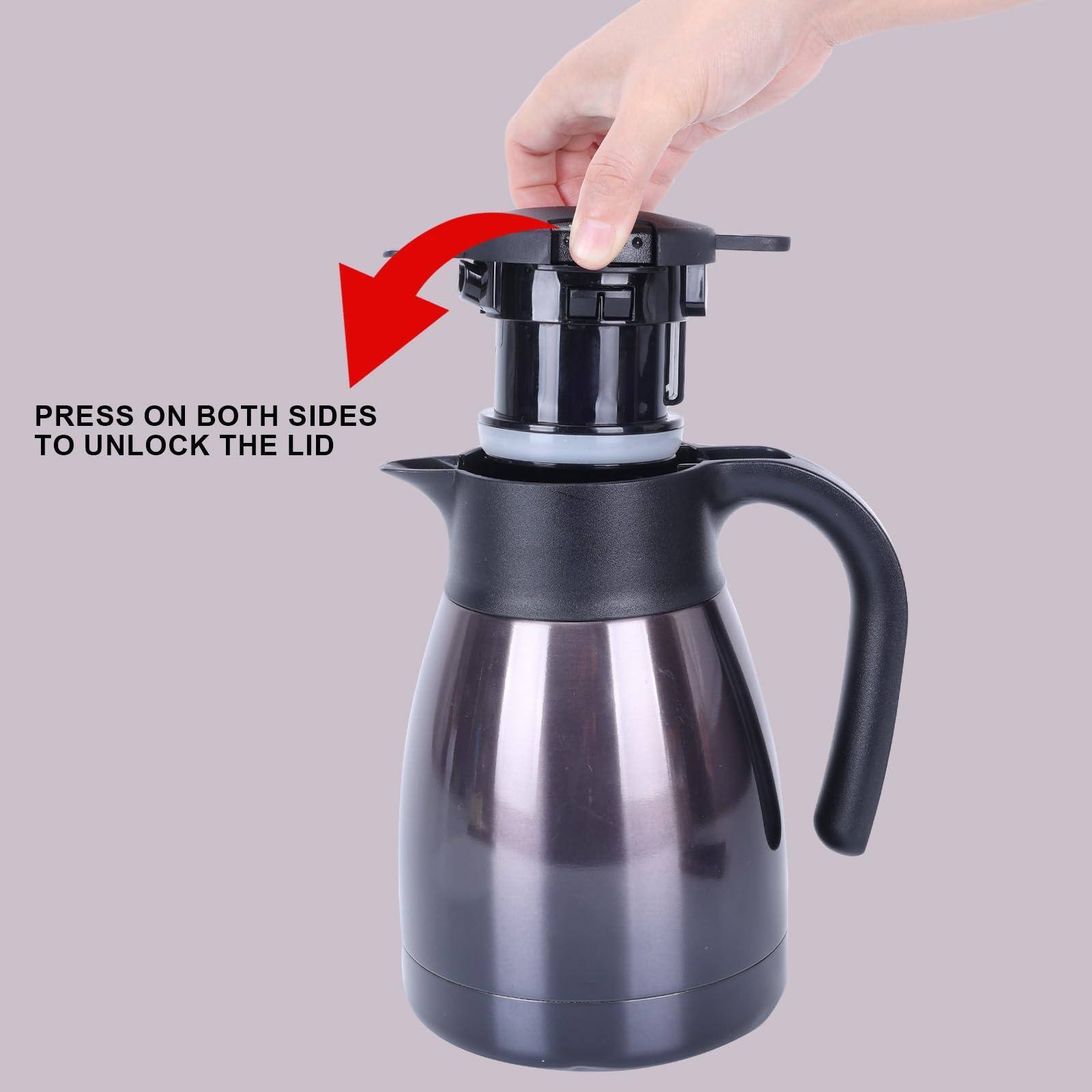 PRESS ON BOTH SIDES TO UNLOCK THE LID