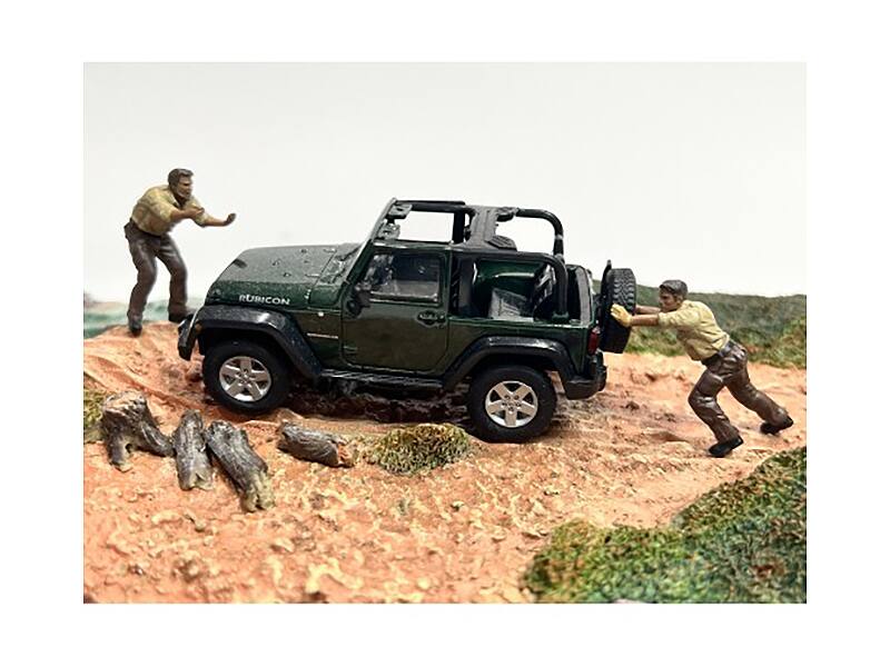 Angle. American Diorama - "4X4 Mechanics" 2 Piece Diecast Figure Set 3 for 1/43 Scale Models by American Diorama - Multi.