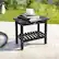 Alt View 1. Outsunny - Shower Bench, Waterproof Shower Stool with Handle, Storage Shelf - Black.