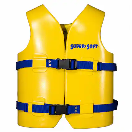Front. TRC Recreation - TRC Recreation Super Soft Child Life Jacket Swim Safety Vest, Medium, Yellow - Yellow.