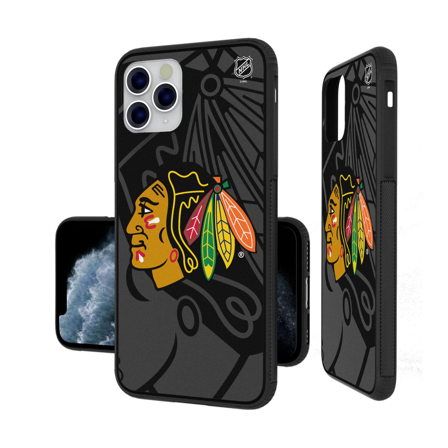 Alt View 2. Keyscaper - Chicago Blackhawks iPhone Bump Ice Case - 15 Pro Max - Multicolor.
