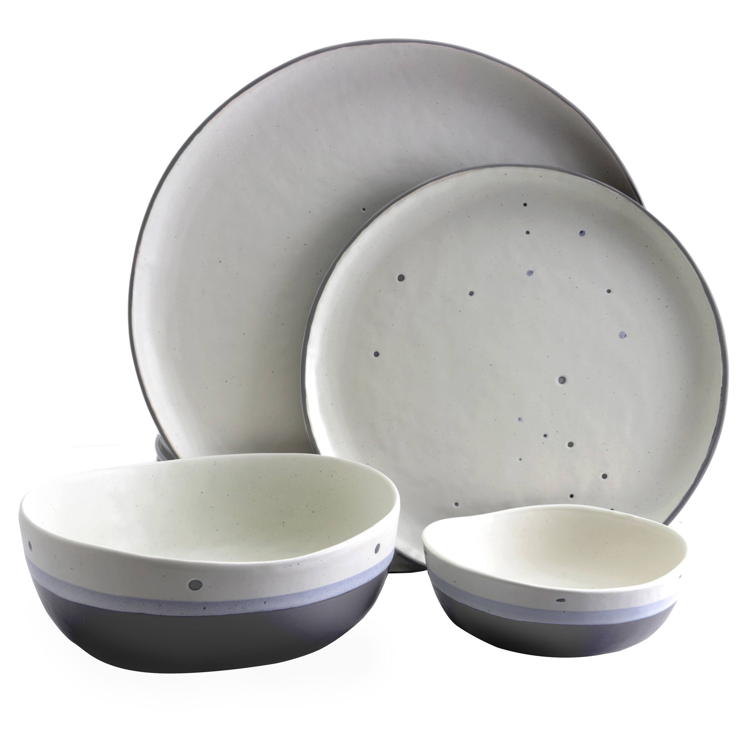 Alt View 1. Gibson - Gibson Elite Rhinebeck 16 Piece Round Stoneware Dinnerware Set in Blue - Blue.