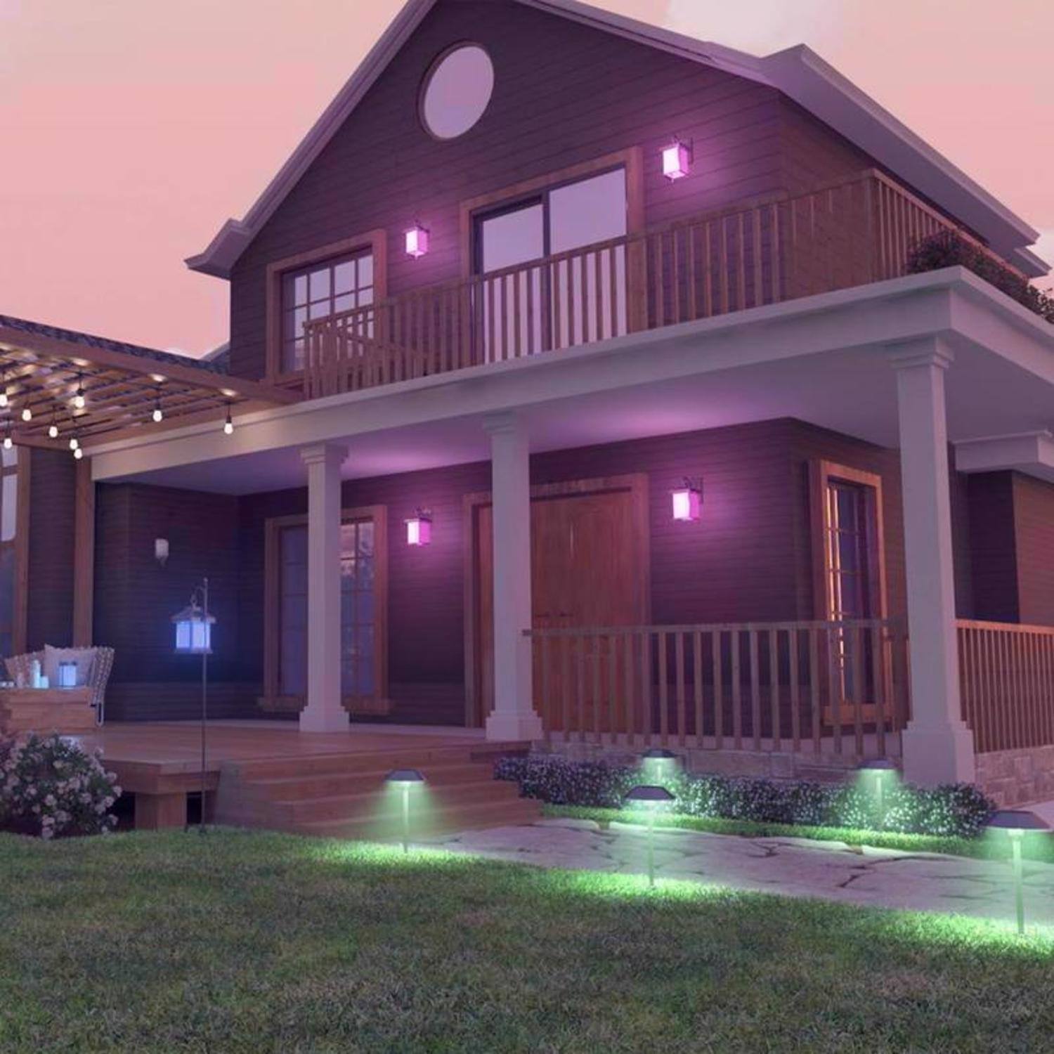 Left. FEIT ELECTRIC - Feit OneSync Bronze Solar Powered 40 W LED Pathway Light 2 pk.