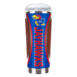 Great American Products - Kansas Jayhawks 18oz. Roadie Game Ball Tumbler - Brown