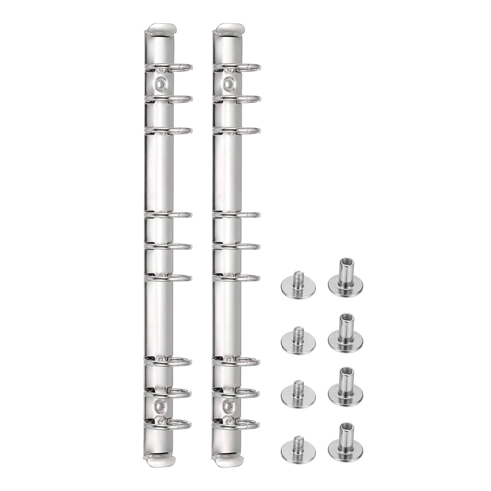 Unique Bargains - 3 Sets 9-Hole Ring Binder, B5 25mm Book Binding Kit Planner Maker Binder Ring Clip Mechanisms with Screw - Silver