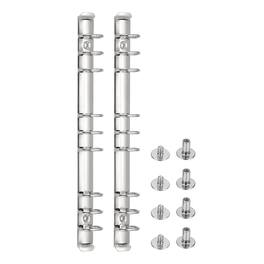 Unique Bargains - 3 Sets 9-Hole Ring Binder, B5 25mm Book Binding Kit Planner Maker Binder Ring Clip Mechanisms with Screw - Silver