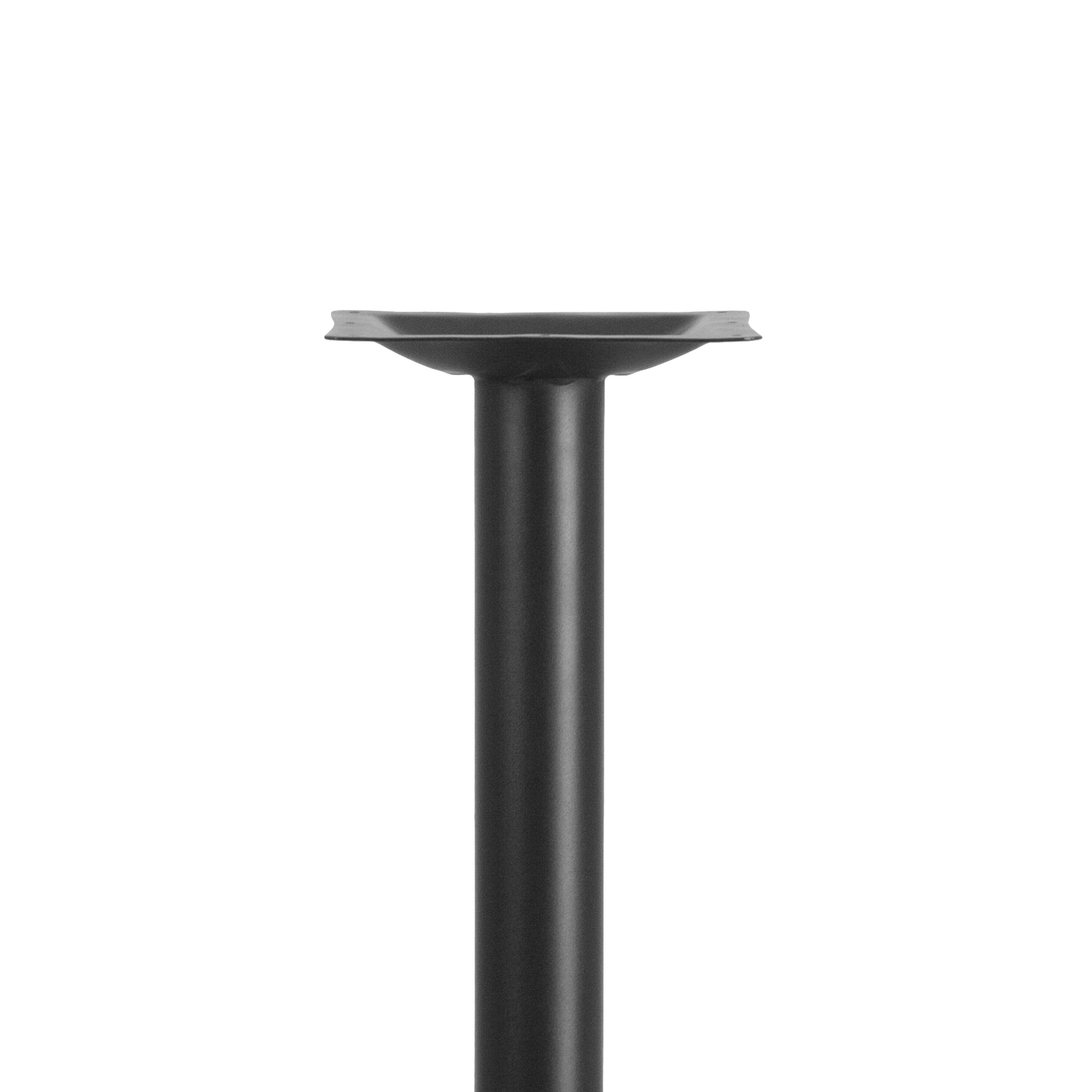 Alt View 8. Emma + Oliver - 5'' x 22'' Restaurant Table T-Base with 3'' Dia. Table Height Column - Black.