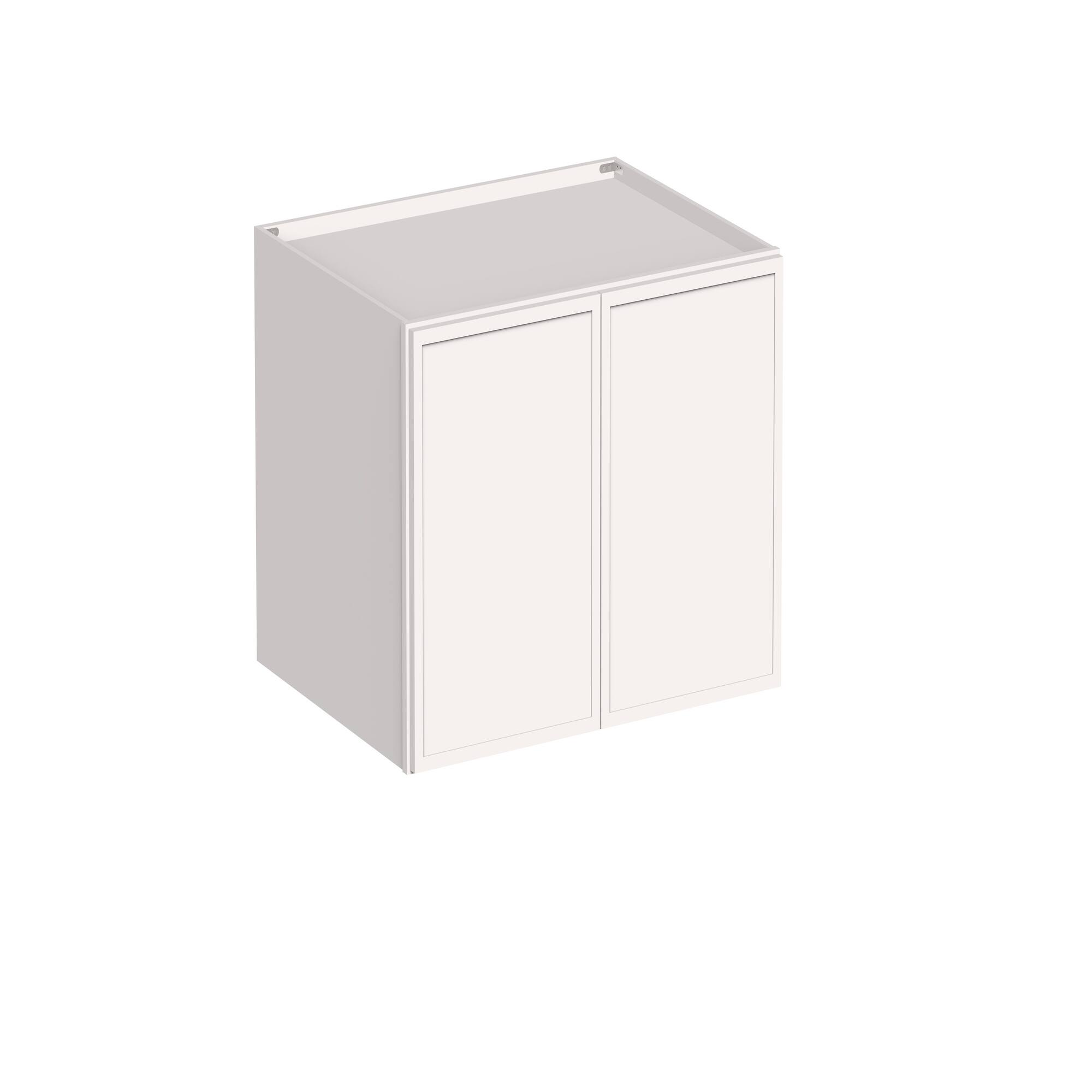 Angle. Boyel Living - 36-in W x 24-in H x 27-in D Slim Shaker RTA Kitchen Deep Wall Cabinet with Soft-Close - Snow White.